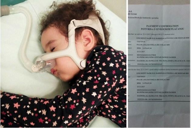 Roditelji iz BiH platili Rebru 2,6 miliona kuna za liječenje kćeri, a lijek još nije dobila