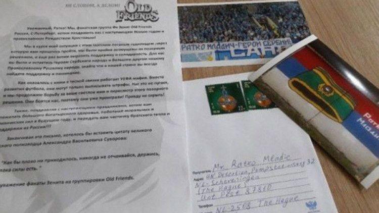 Navijači Zenita iz St. Peterburga poslali pismo ratnom zločincu Ratku Mladiću