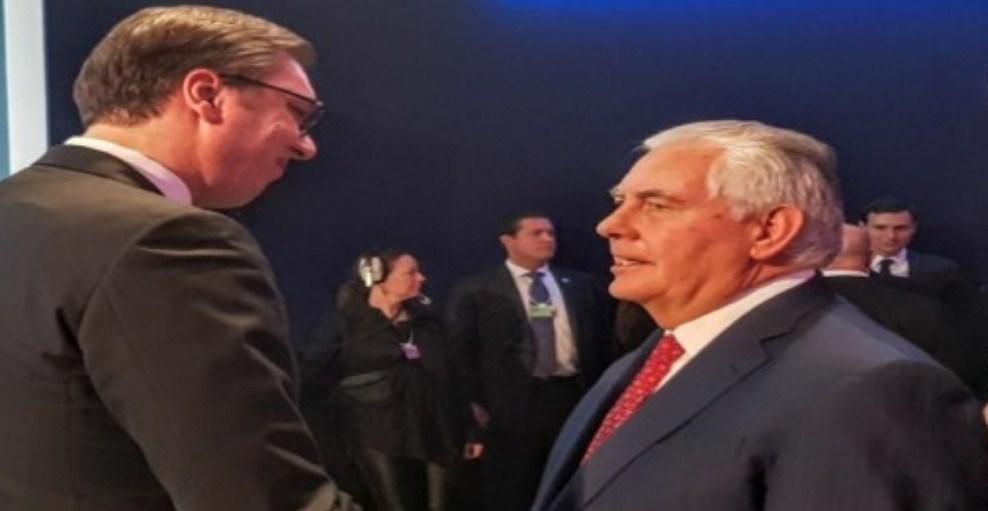 Aleksandar Vučić u Davosu razgovarao sa Tilersonom