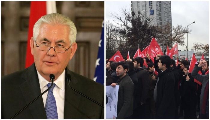 Ankara: Tilerson u zgradi, demonstranti ispred