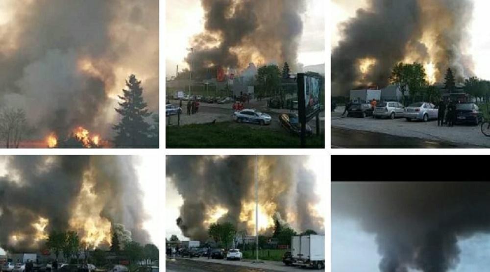 Veliki požar u fabrici ''Mesopromet'' u Bijelom Polju