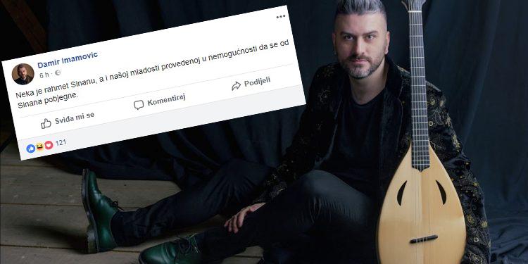 Status Damira Imamovića izazvao bijes publike preminulog pjevača: Predao rahmet Sinanu, ali i mladosti koja ga je slušala