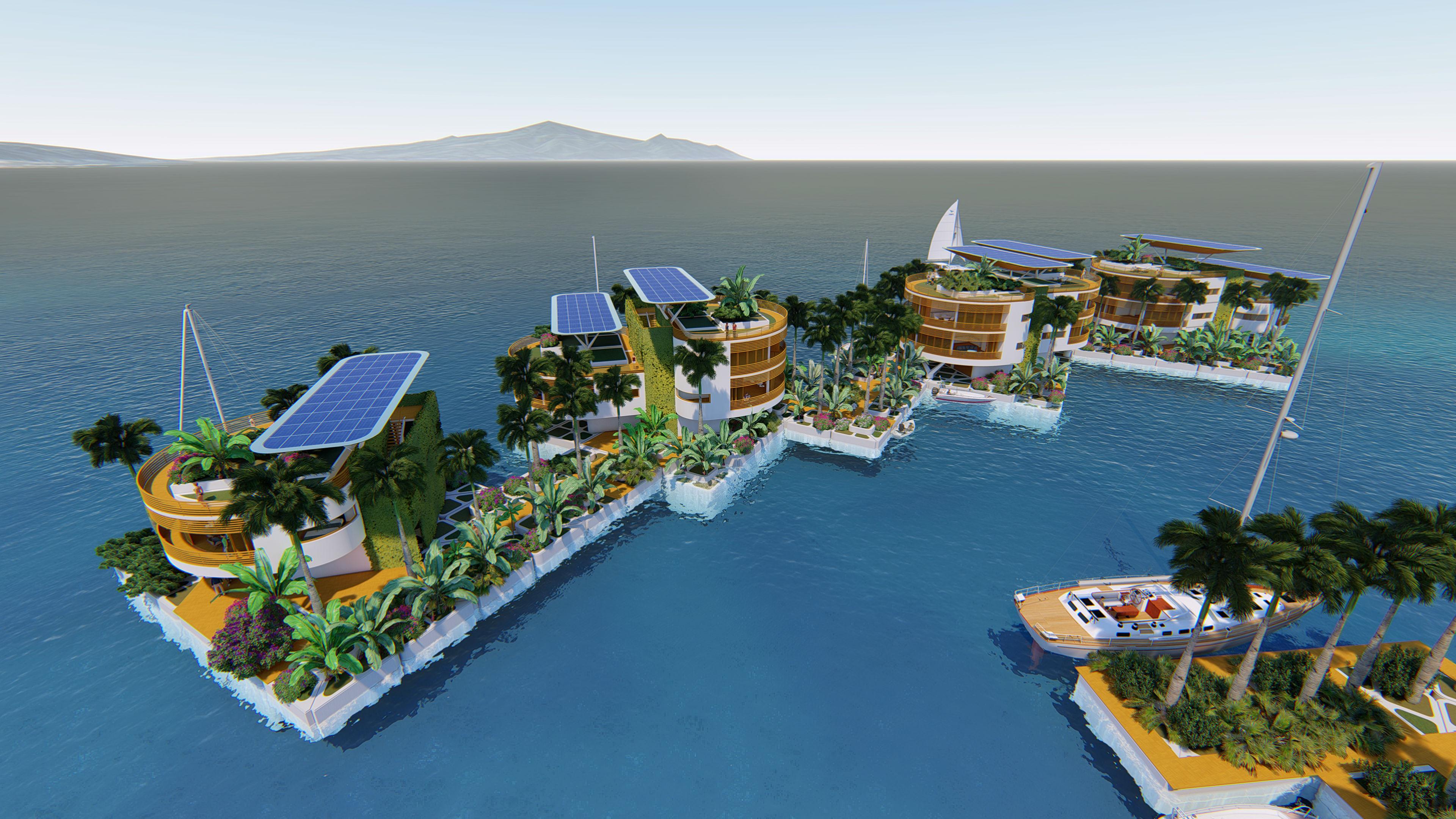 Kompanija „Blue Frontiers“ gradi plutajuće otoke za bijeg od klimatskih promjena