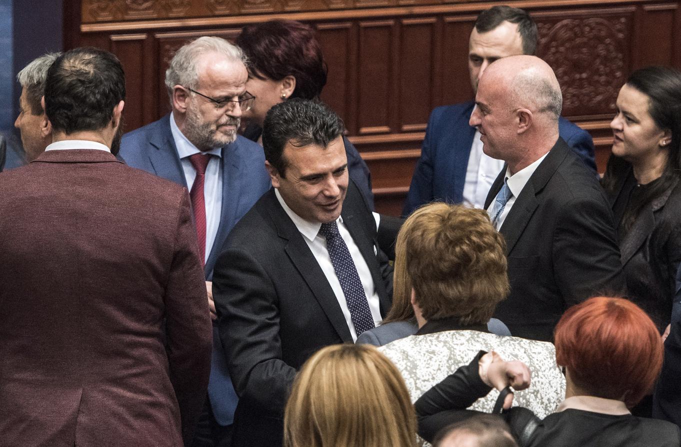 Zoran Zaev nakon večerašnjeg glasanja u parlamentu - Avaz