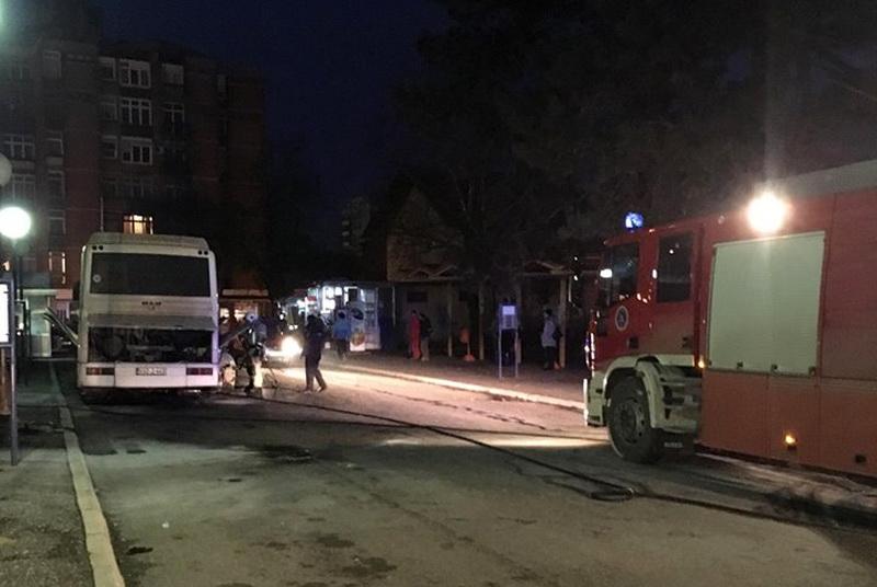 Prijedor: Zapalio se autobus - Avaz