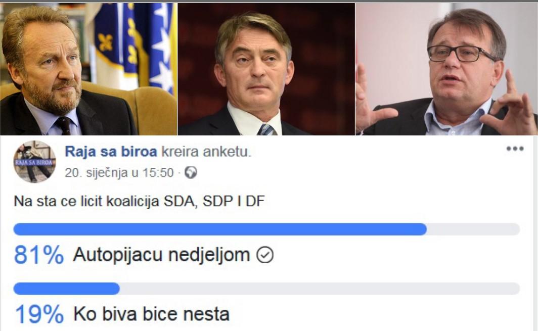 "Raja sa biroa": Koalicija SDA – SDP – DF će ličiti na autopijacu nedjeljom