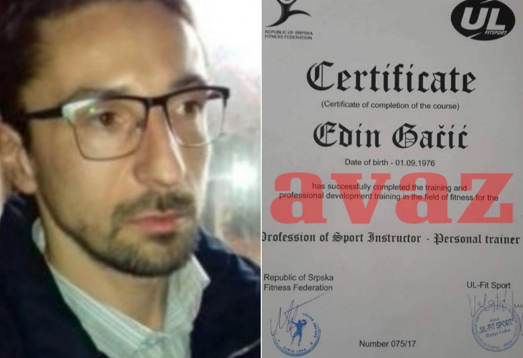 Višestruki ubica Edin Gačić u dobroj fizičkoj spremi: U Banjoj Luci mu izdat certifikat za ličnog trenera
