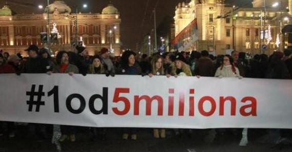 Protesti "Jedan od pet miliona" u više od 10 gradova u Srbiji