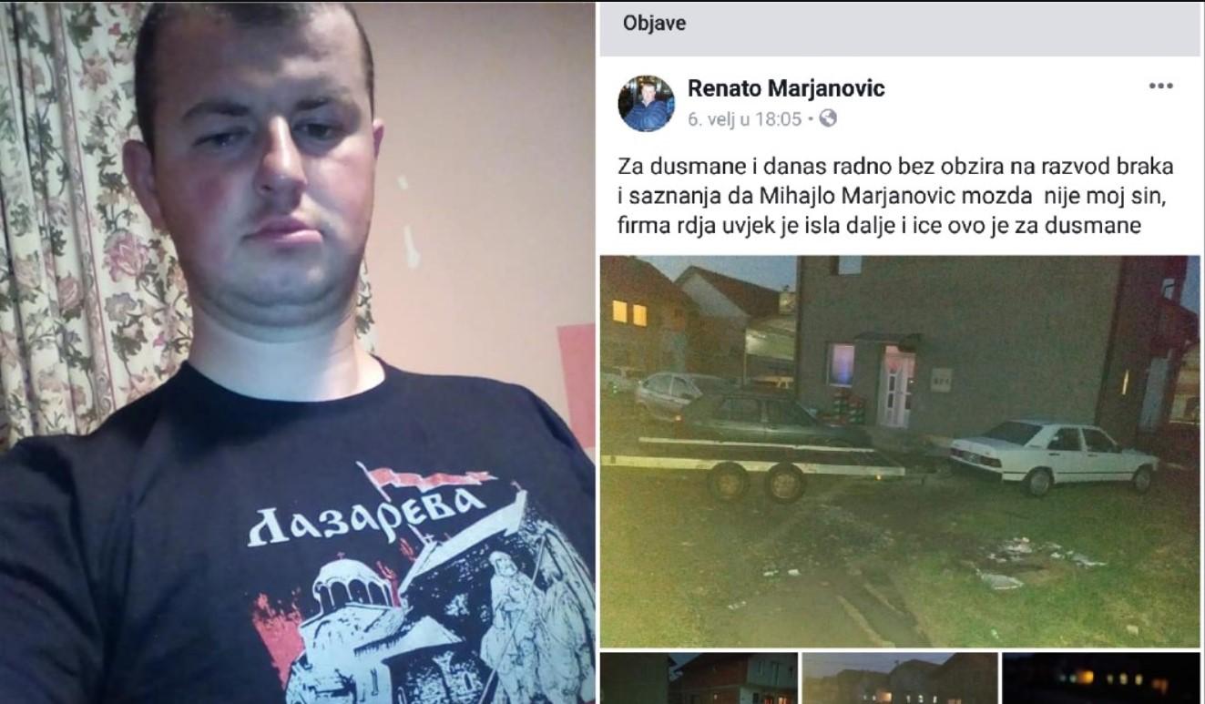 Renato Marjanović, koji je napao Azrina Hodžića, obrisao sve objave s Facebooka