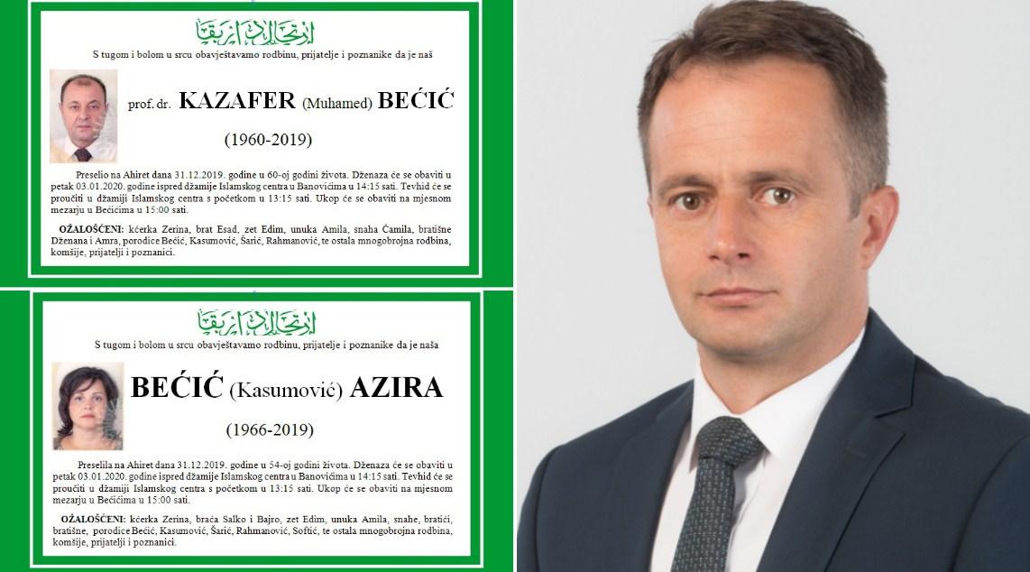 Načelnik Husić za "Avaz": Sutra odluka o proglašenju dana žalosti zbog pogibije supružnika Bećić