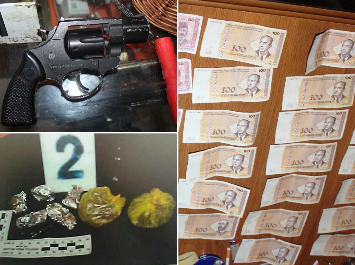 Pretresi u Tuzlanskom kantonu: Pronađeni puška, pištolj, droga i novac