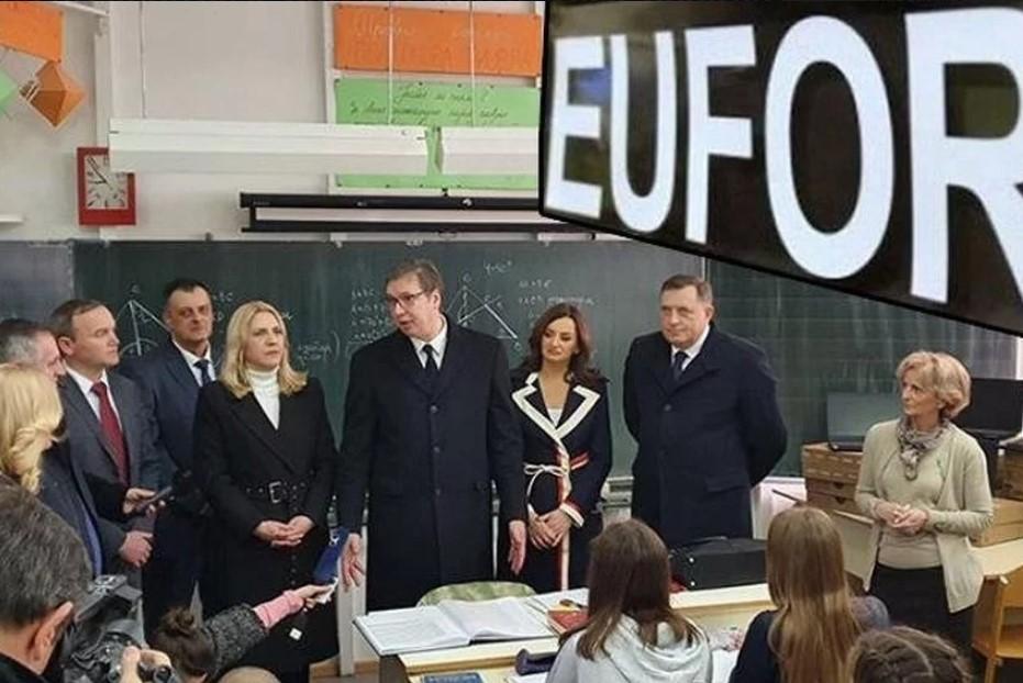EUFOR želi prekontrolirati opremu koju je Vučić donirao školi u Mrkonjić-Gradu