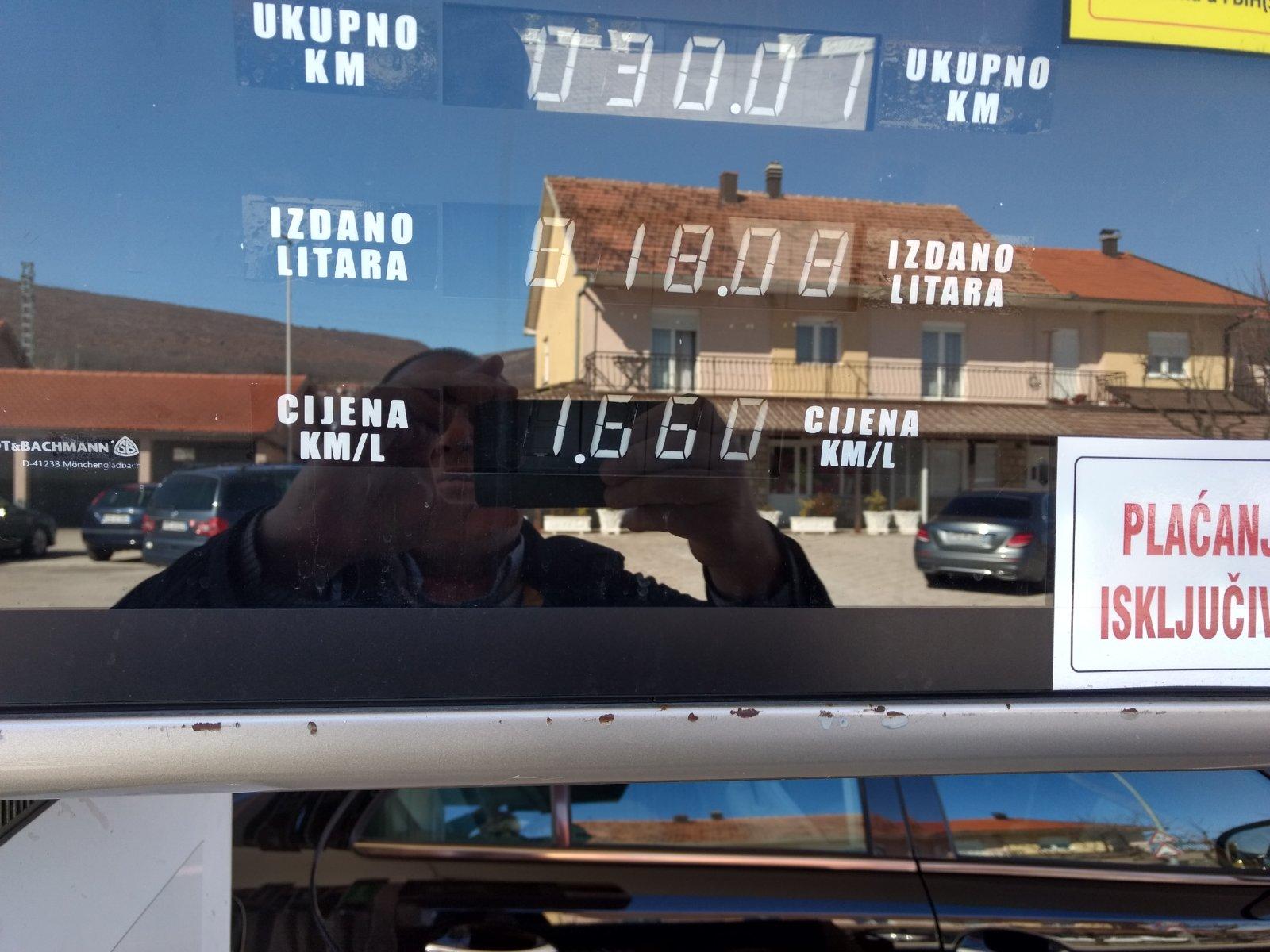 Cijena dizela na jednoj od pumpi u Posušju - Avaz