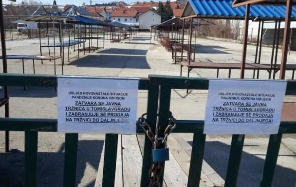 Zbog koronavirusa zatvorena pijaca u Tomislavgradu