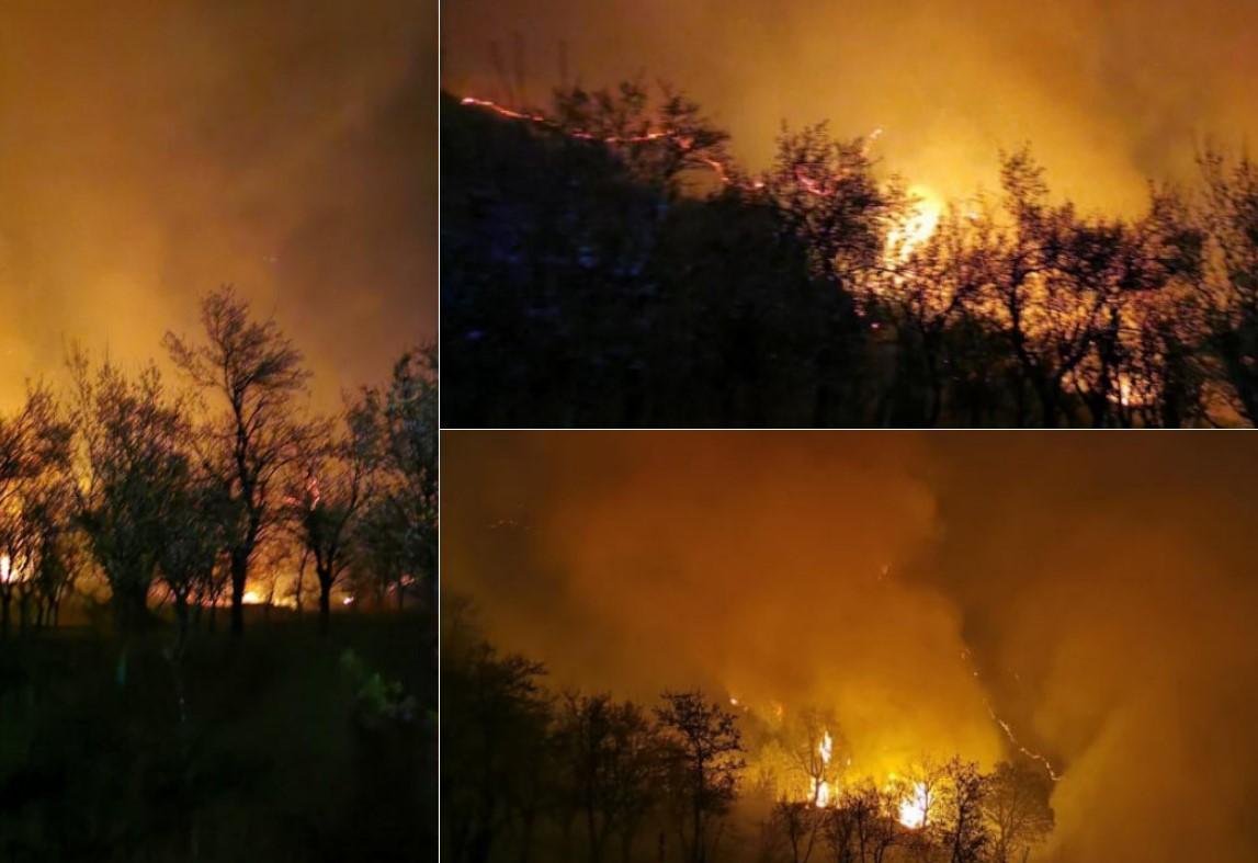 Požar se približio kućama u selu Ovčari kod Konjica