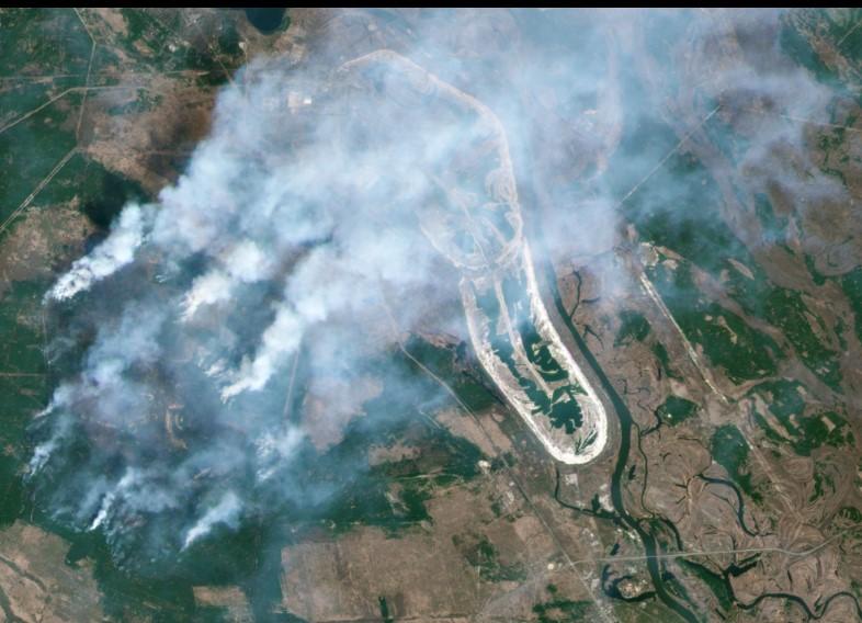 Satelitski snimak požara u Černobilu - Avaz
