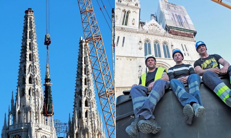 Pogledajte video rušenja vrha tornja zagrebačke katedrale