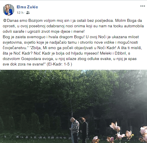 Šokantan status supruge Amira Zukića - Avaz