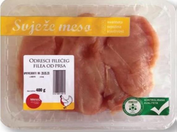 Hrvatska zbog salmonele povlači s tržišta odreske pilećeg filea