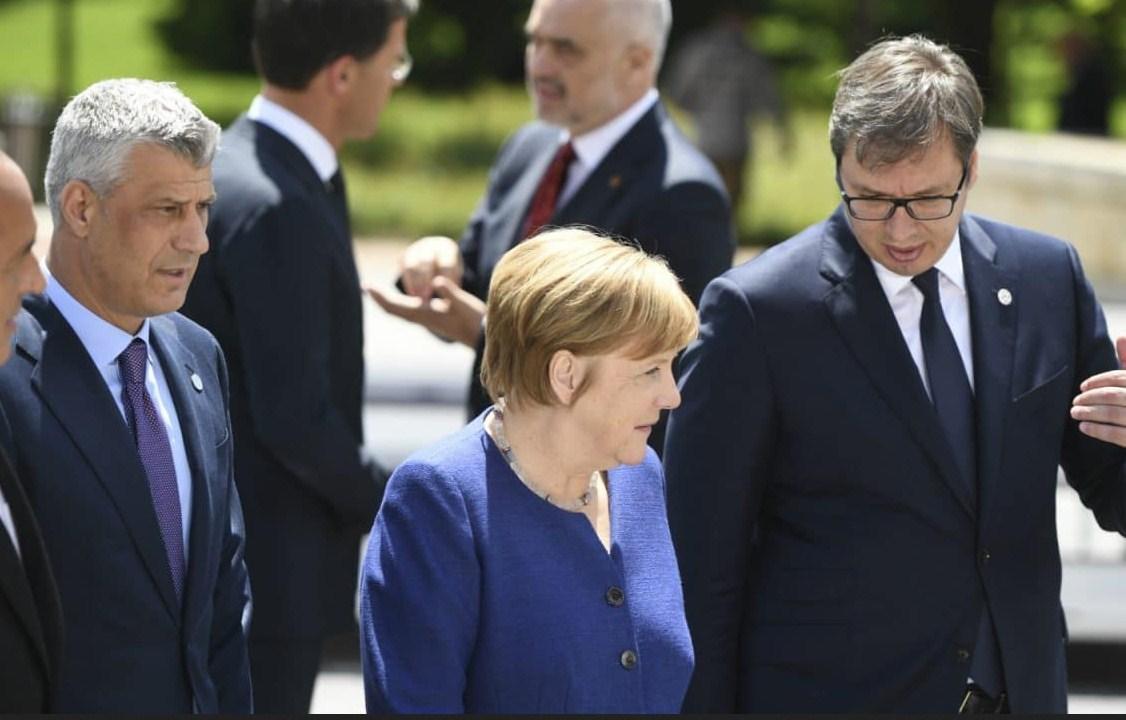 Tači, Merkel i Vučić - Avaz