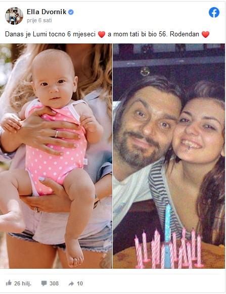 Objavila je fotografiju iz tinejdžerskih dana na kojoj pozira s tatom i otkrila da je danas njena kćerkica Lumi-Vren  navršila šest mjeseci - Avaz