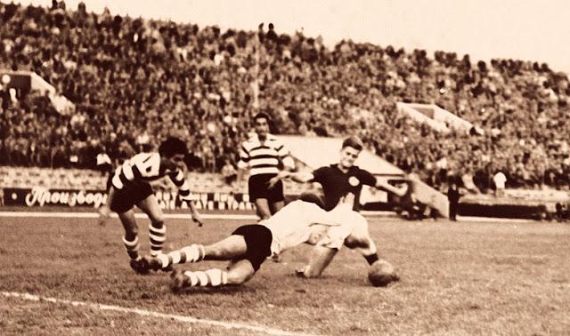Detalj s utakmice Partizan - Sporting 1955. godine - Avaz