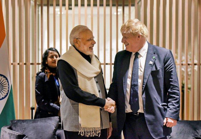 Prime Minister Narendra Modi and Prime Minister Boris Johnson - Avaz
