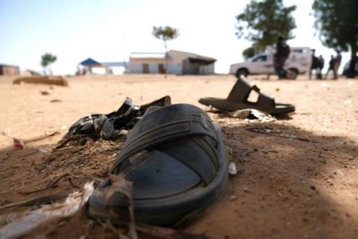 Students left footwear behind at the school as they were abducted by the gunmen - Avaz
