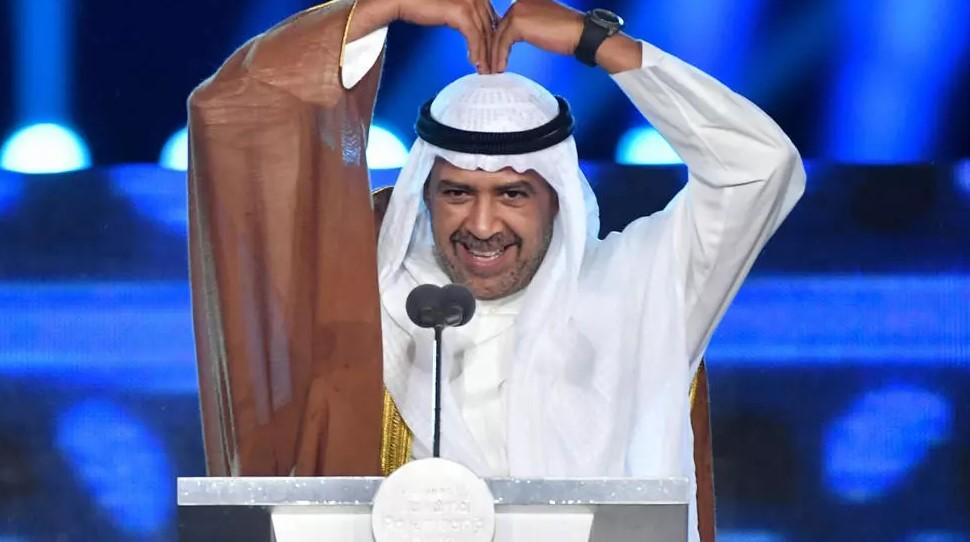 President of the Olympic Council of Asia Sheikh Ahmad al-Fahad al-Sabah gestures as he delivers a speech during the closing ceremony of the 2018 Asian Games - Avaz