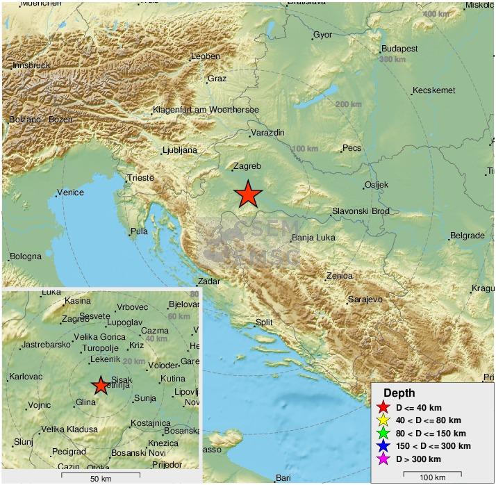 Epicenter in Croatia, magnitude 6.3: The earthquake was felt in Sarajevo, Tuzla, Travnik, Banja Luka, Bihać, Zenica ...