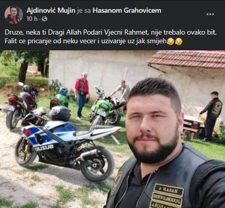 Oproštajne poruke prijatelja Hasana Grahovića koji je sinoć ubijen u Velikoj Kladuši: Uvijek dobar umire mlad