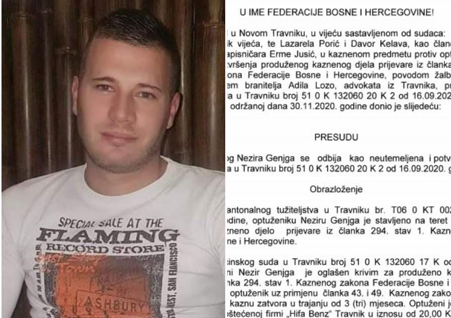 Mladić iz Travnika osuđen na tri mjeseca zatvora zbog prevare na benzinskoj pumpi od 60 maraka