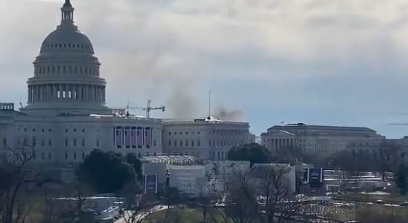 Capitol Building put on alert after a small fire several blocks away
