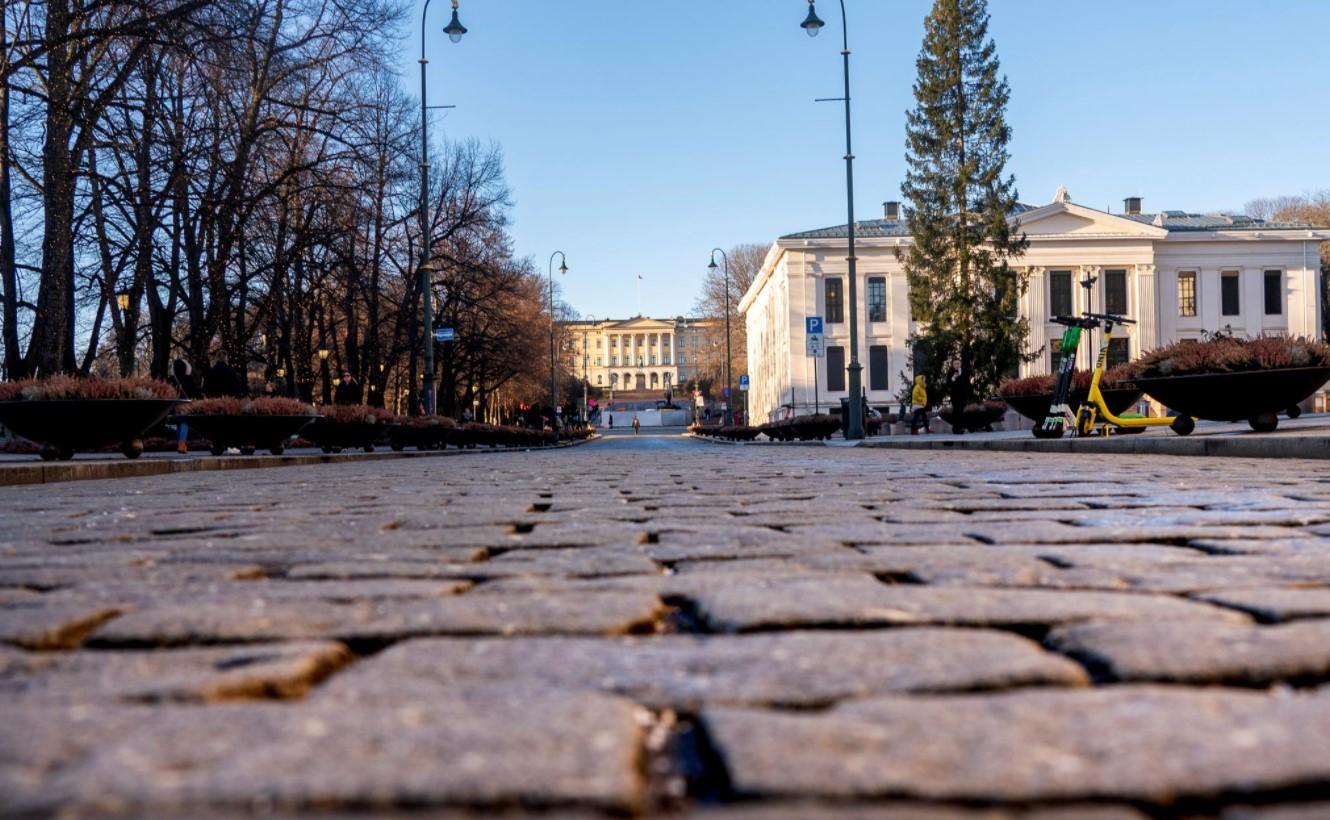View of a near-empty city after the discovery of the British novel coronavirus variant in a retirement home near Oslo, Norway January 23, 2021. - Avaz