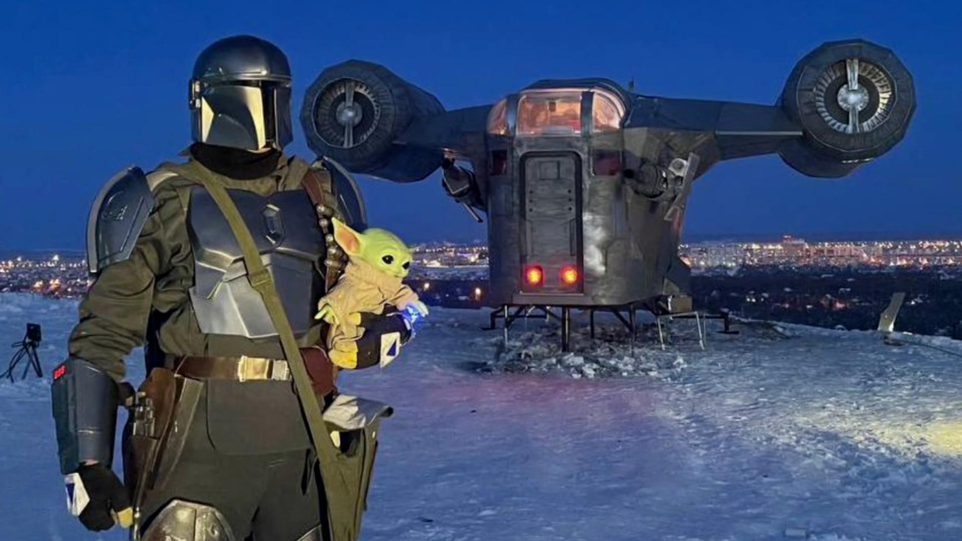 Star Wars fans build Mandalorian spaceship in Siberia