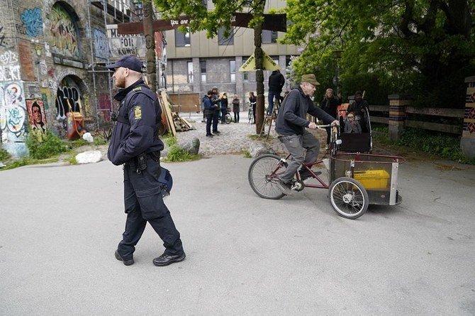 The free community Christiania in Copenhagen, Denmark, reopens supervised by the police after nine weeks of closure to the public, after the lockdown to prevent the spread of the novel coronavirus / COVID-19 pandemic, on May 16, 2020. - Avaz