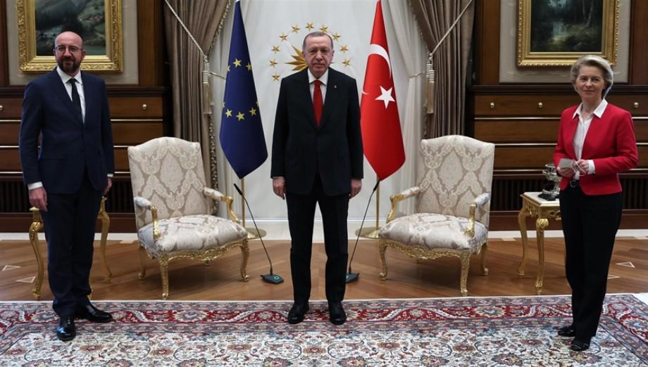 Turkish president receives top EU officials in Ankara