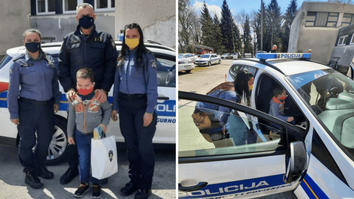 Policajci oduševili dječaka - Avaz