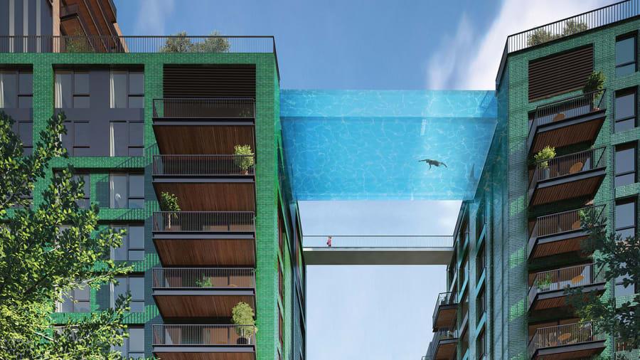 Nova vodena atrakcija, bazen na 35 metara iznad tla