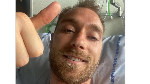 Denmark's Eriksen says 'I'm fine' from hospital