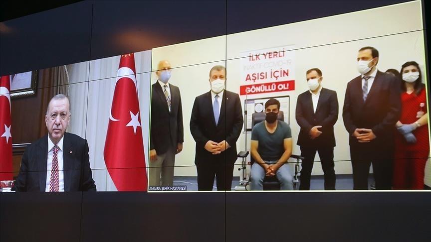 Speaking at the event, Erdogan said Turkey stepped up its mass inoculation efforts with vaccines imported from Germany and China, but that domestic vaccines would help control infection in the future - Avaz