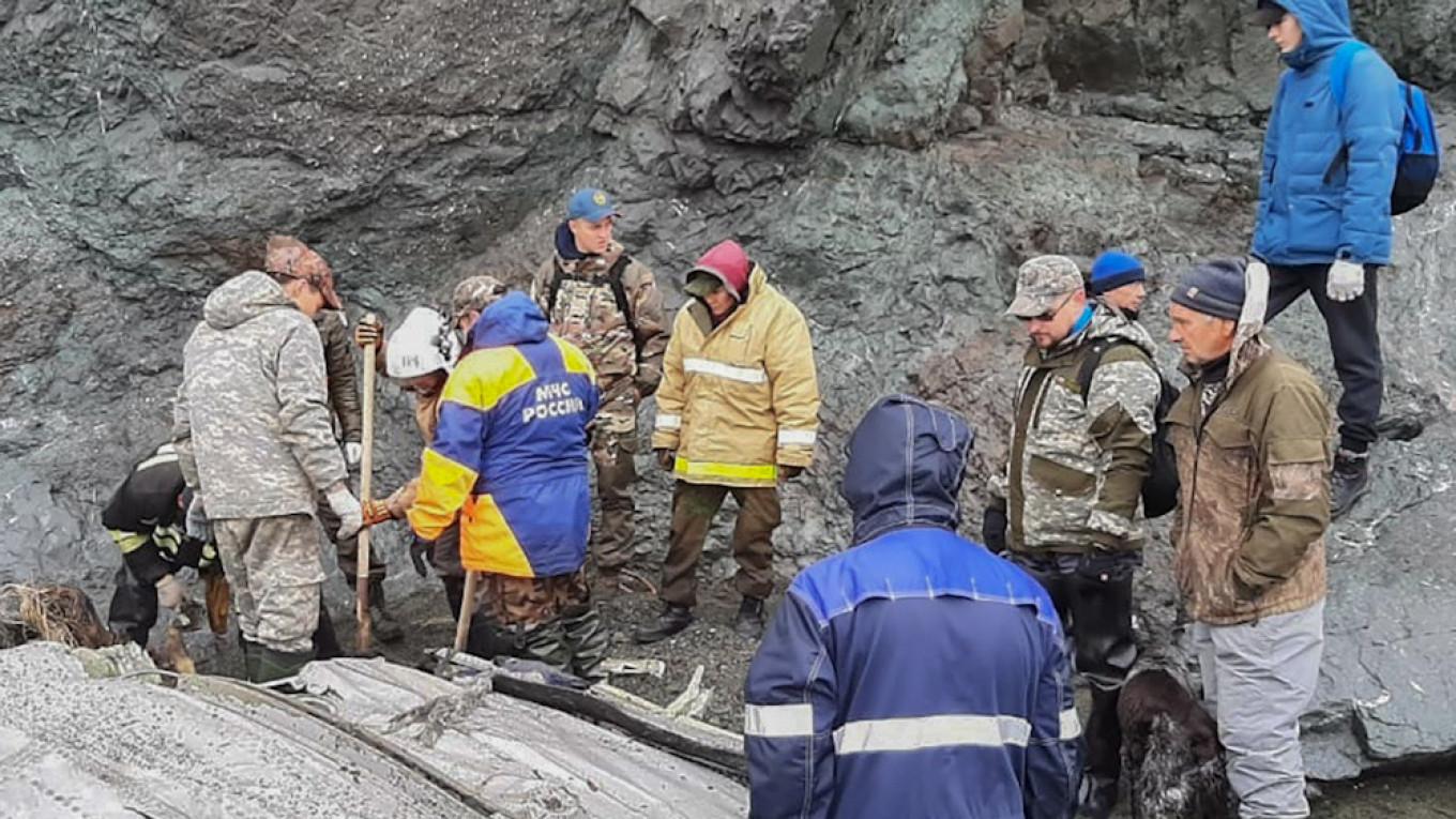 Search teams later found wreckage of the plane near Palana after it was believed to have flown into a cliff - Avaz