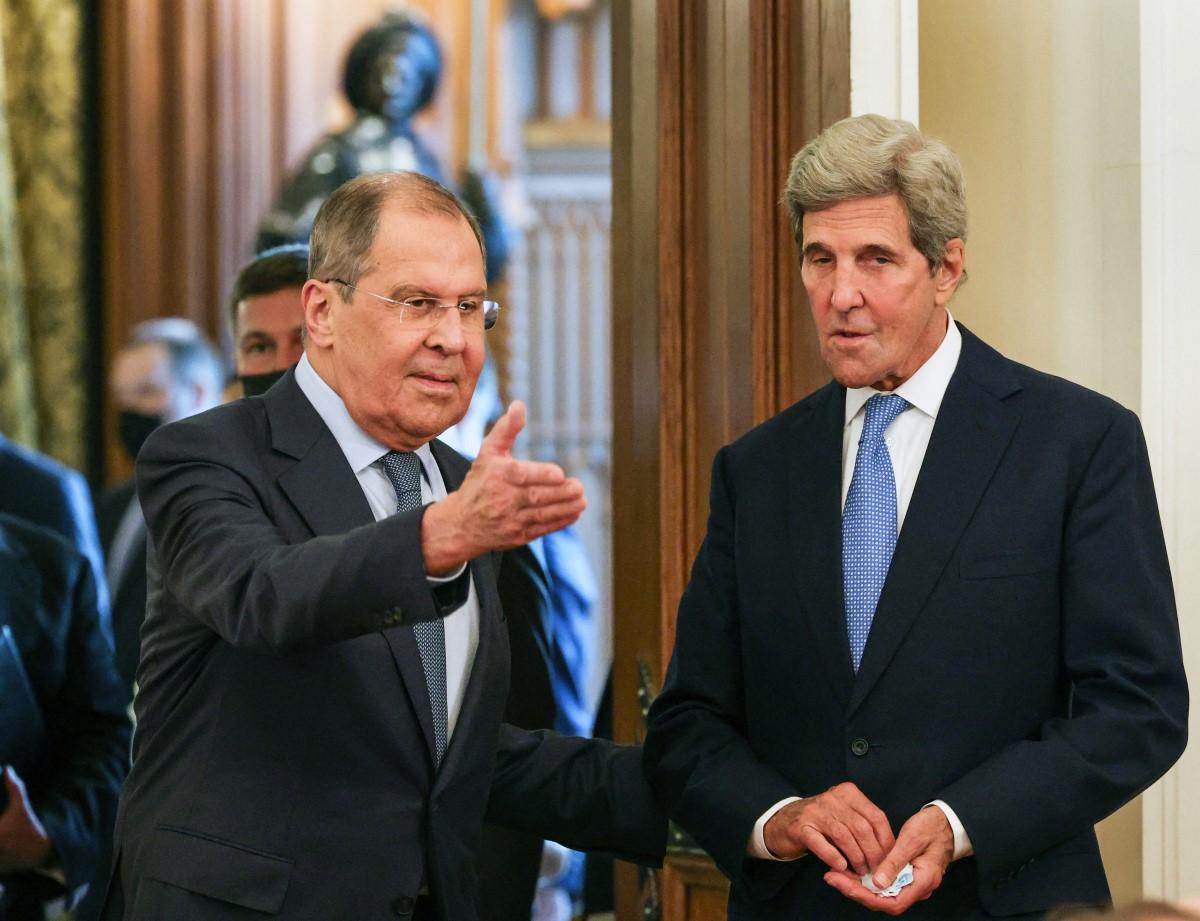 Lavrov i Keri tokom današnjeg susreta - Avaz