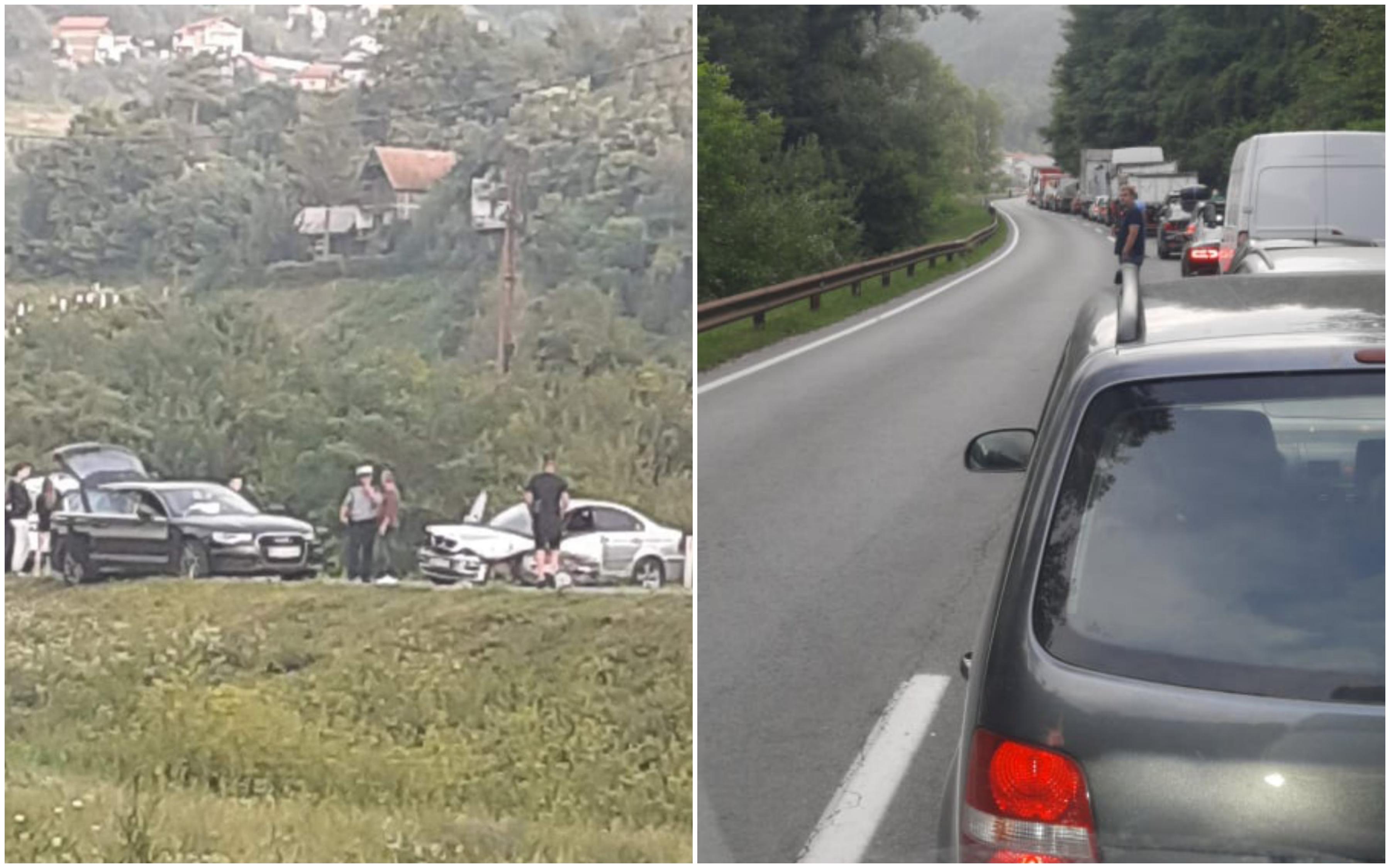 Udes kod Topčić Polja napravio saobraćajni kolaps: Formirale se kilometarske kolone vozila