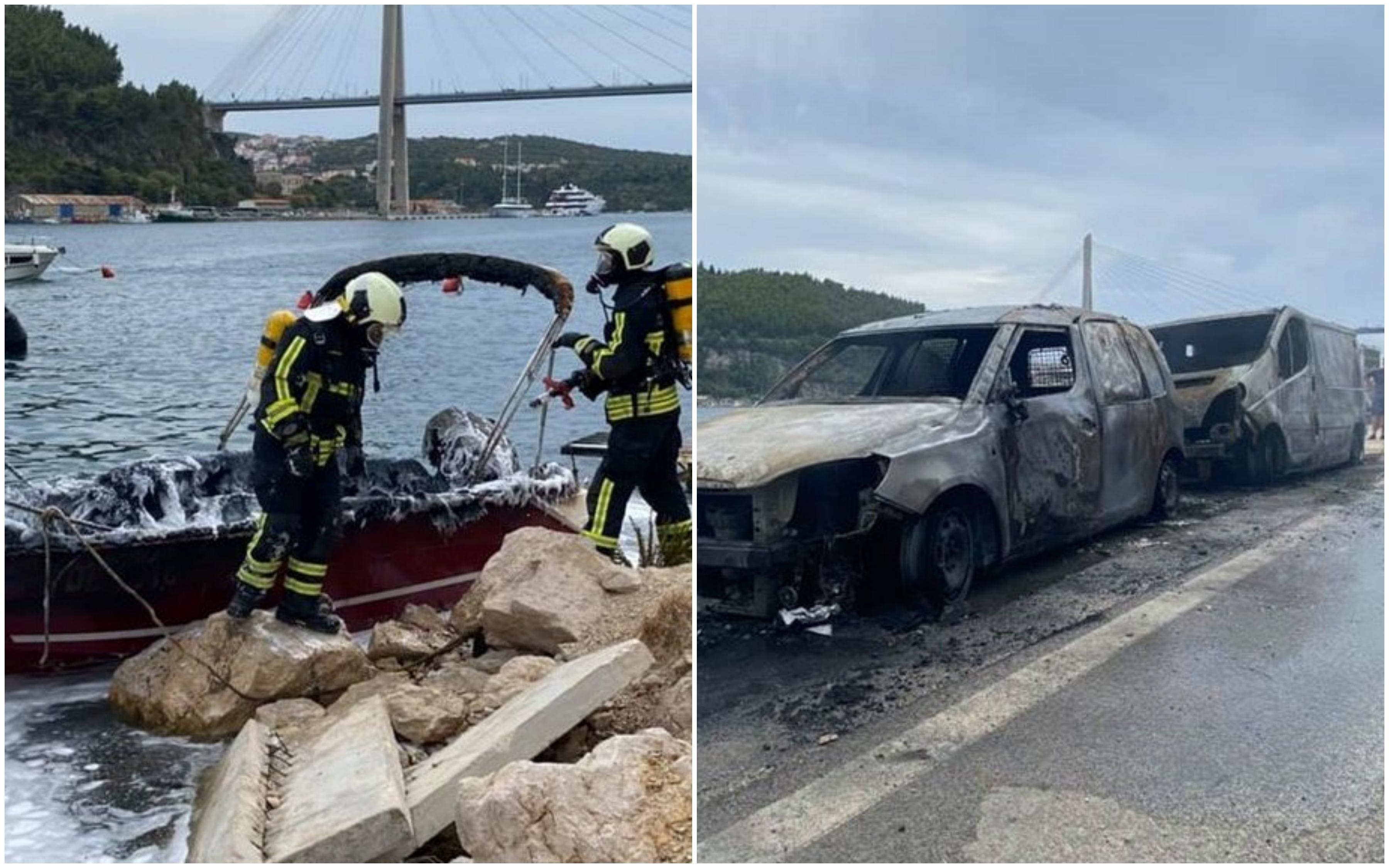 Pretakali gorivo kod Dubrovnika: Izgorjeli gliseri, skuteri, vozila...