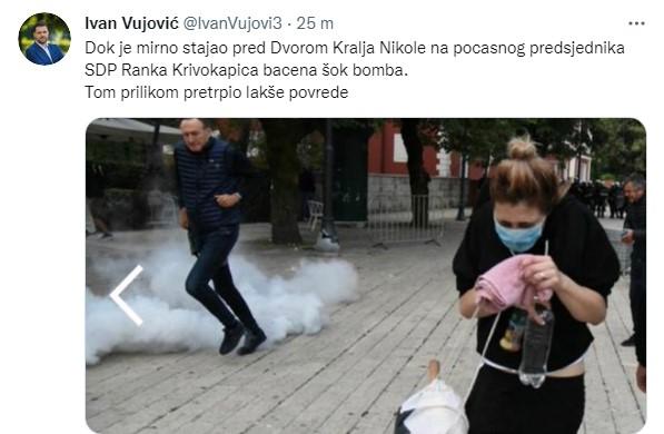Objava Vujovića na Twitter - Avaz