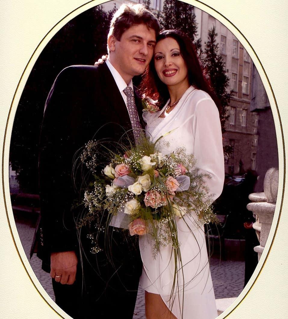 Toni Bijelić i Dragana Mirković na svom vjenčanju 2000. godine - Avaz