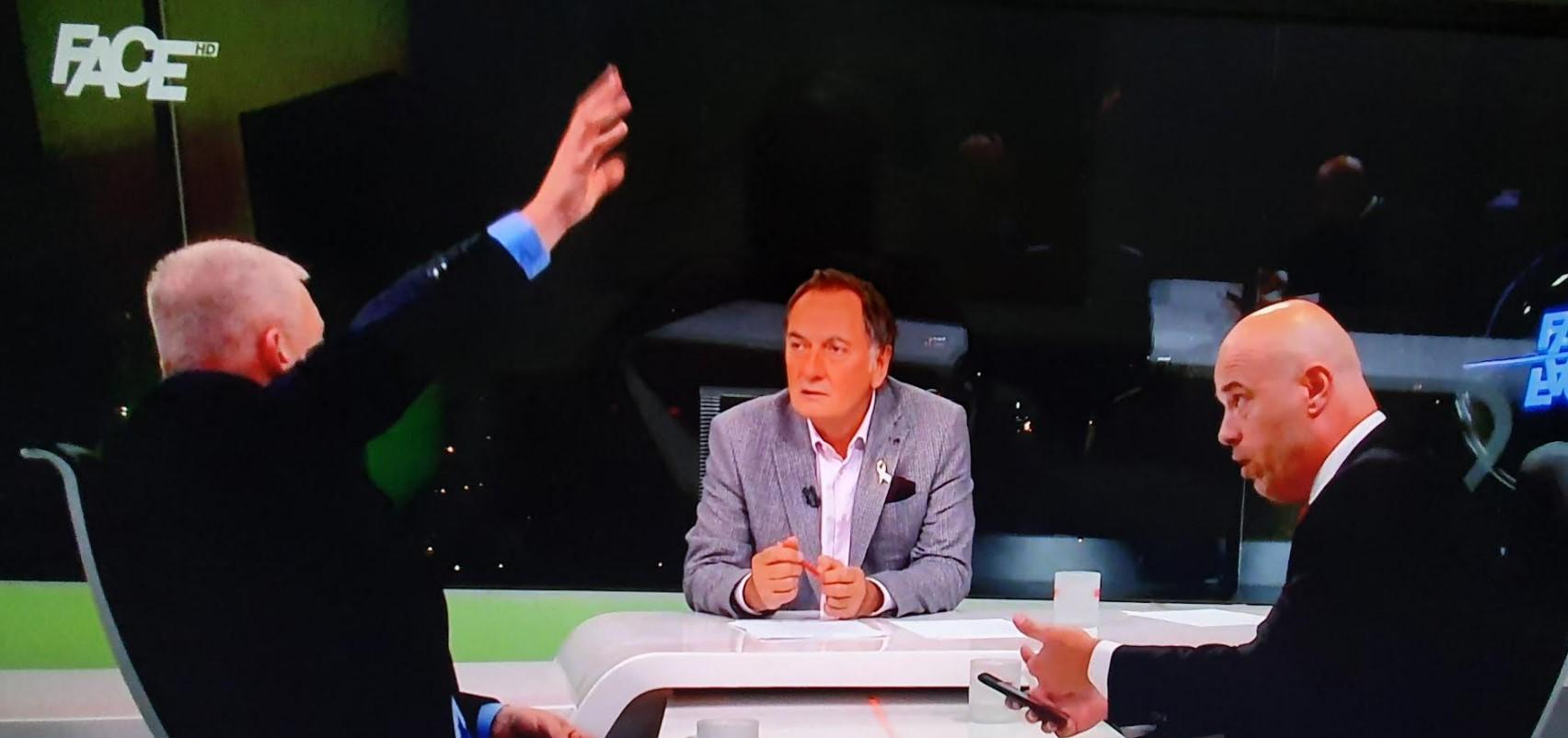 Sukob Zlatana Begića i Milana Tegeltije u studiju Face TV: "Šta me gledaš tako?", "Što ti mene pljuješ?"