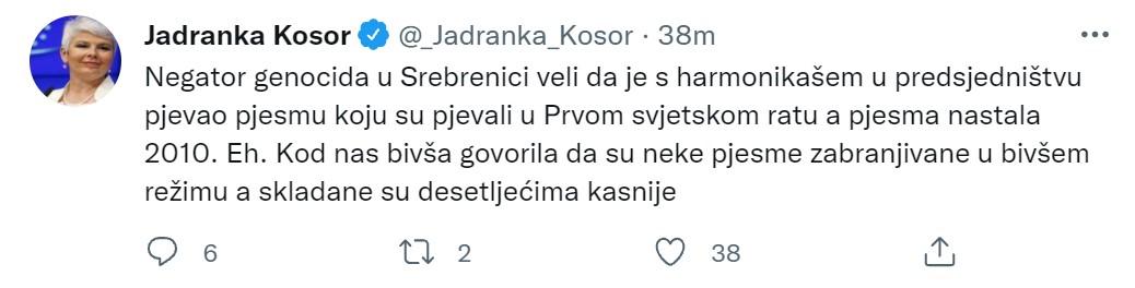 Status Jadranke Kosor - Avaz