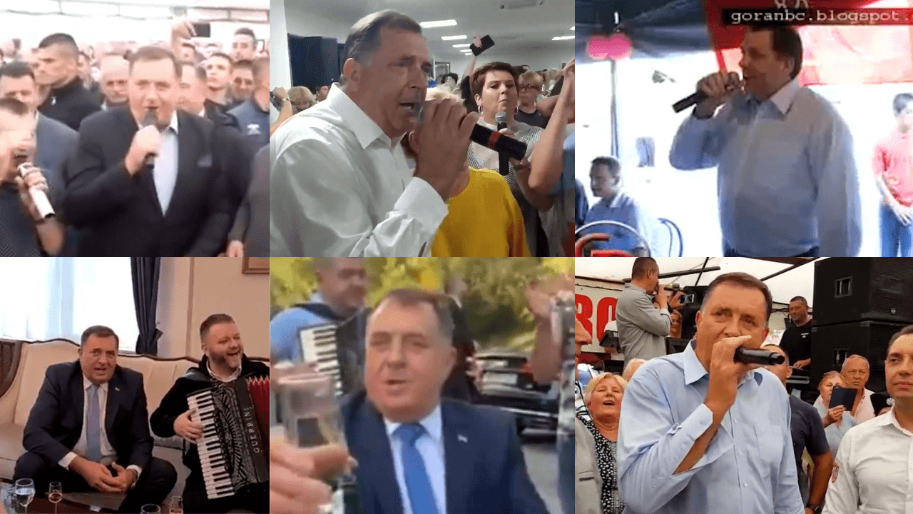 Pogledajte muzičke "nastupe" Milorada Dodika: Od šatora do zgrade Predsjedništva